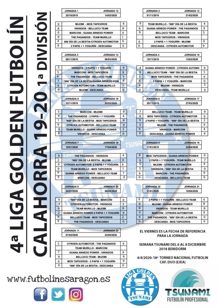 Calendario Calahorra 1ª Div modi.