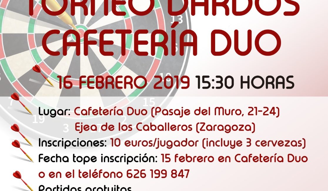 Cartel Campeonato Dardos Dúo 16-2-2019