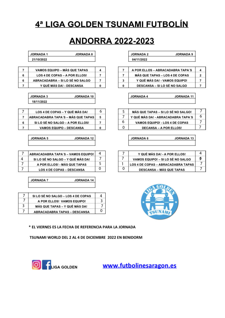 Calendario Andorra